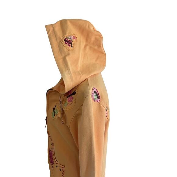 Ruff Hewn hoodie sweatshirt with applique and embroidery, women's size S - Picture 8 of 11